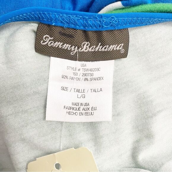 NWT Tommy Bahama Striped Maxi Dress Swim Coverup Blue Green White Size Large NEW - Picture 8 of 12